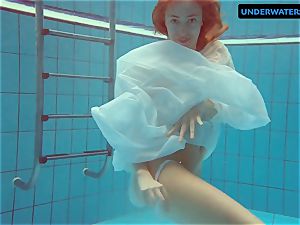 redhead Diana steaming and super-naughty in a white dress